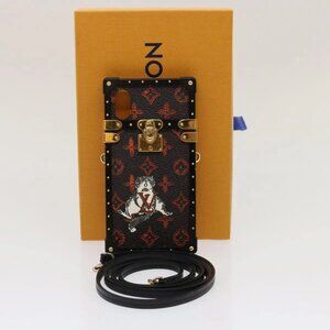 Authentic LOUIS VUITTON Monogram Cat Eye Trunk iPhone Case bst504-112825